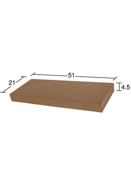 Ahşap Dikdörtgen Pano 51 x 21 cm PA227