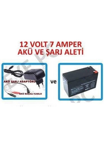 12 Volt 7 Amper Akü Şarj Cihazı Adaptörü Şarj Aleti 12 Volt Aküler Için