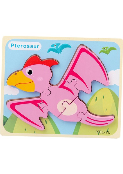 Ahşap Eğitim Oyuncak Dinozor Bulma Bebek Handheld Jigsaw Puzzles Style6 (Yurt Dışından)