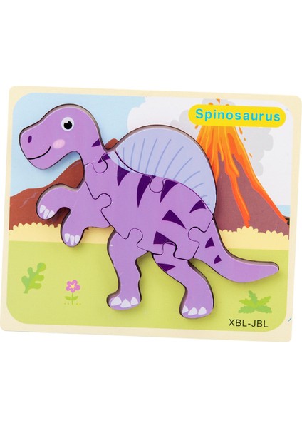 Toddler Ahşap Montajlı Dinozor Bulmacalar Için Oyuncak (Yurt Dışından)