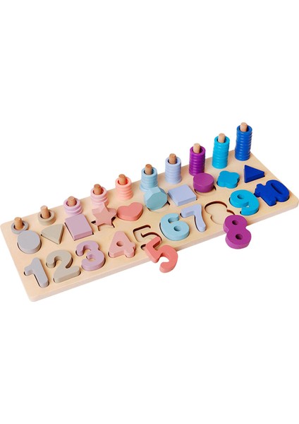 Kids Math Math Rainbow Halkalar Tahtası Ahşap Renk Sıralayıcı Istifleme Oyuncakları 3 Öğretim 1 (Yurt Dışından)