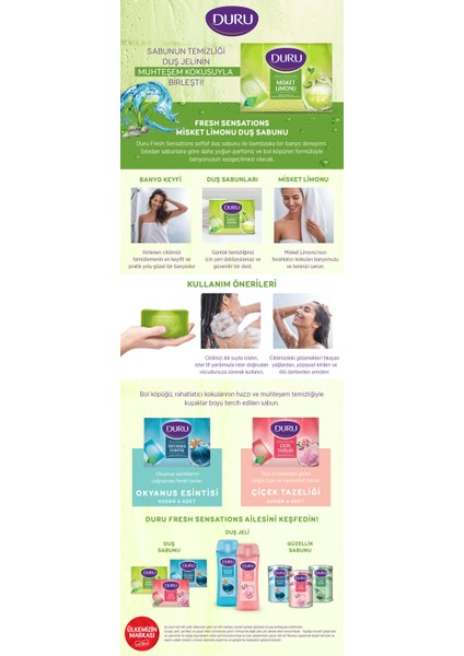 Fresh Sensations Misket Limonu 4 Adet Duş Sabunu 600Gr