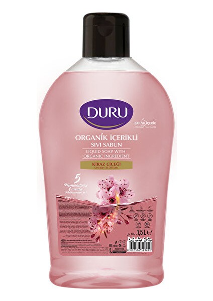 Organik İçerikli Kiraz Çiçeği Sıvı Sabun 1,5Lt