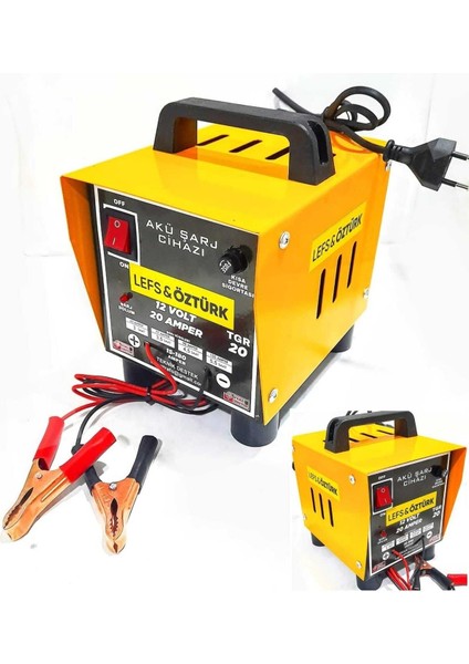 Lefs Akü Şarj Cihazı 12 Volt 20 Amper 1yıl Tam Garanti