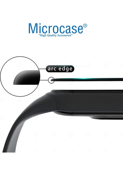 Amazfit Bip 3 1.69 Inch Tam Kaplayan Kavisli Ekran Koruyucu 3D Pet Film - Siyah AL3385 modelleri