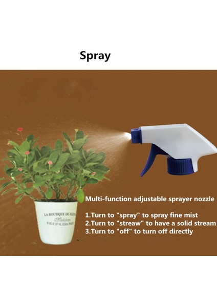 Temizlik Çözümleri Için 5ml Sprey Şişe Kuaförlük Bahçe Aracı Beyaz (Yurt Dışından)