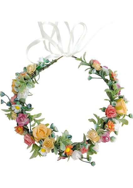 El Yapımı Çiçek Başı Çelenk Başlık Saç Çelenk Festival Plajı Tip4 C (Yurt Dışından) fiyatları