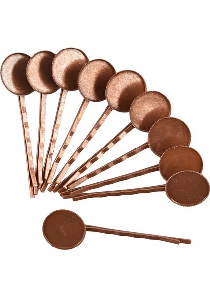 10 Parça. Yuvarlak Cabochon Saç Tokası Dıy Takı 18MM (Yurt Dışından) modelleri