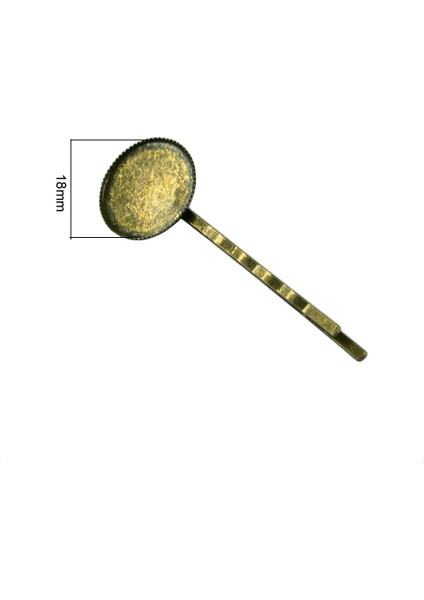 10 Parça. Yuvarlak Cabochon Saç Tokası Dıy Mücevher (Yurt Dışından)