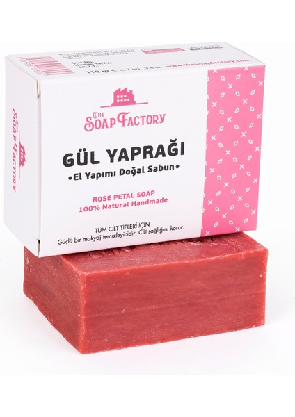 Klasik Seri El Yapımı Gül Yaprağı Sabunu 110 g - Vegan - Lüks - Bütün Cilt Tiplerine Uygun - Geleneksel Kaynatma Yöntemi - Üstün Cilt Bakımı