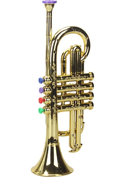 Trompet Oyuncak Mini Müzik Aletleri Okul Öncesi Çağlar Için 3+ Çocuk 4 Ton Altın (Yurt Dışından)