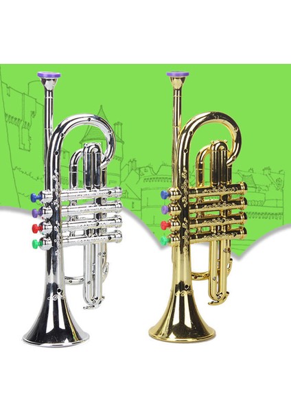 Trompet Oyuncak Mini Müzik Aletleri Okul Öncesi Çağlar Için 3+ Çocuk 4 Ton Altın (Yurt Dışından) modelleri