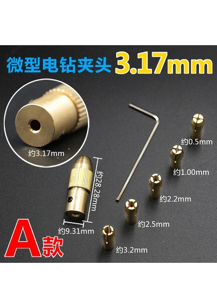Motor Mandren Seti Motor Için Otomatik Mandren Chuck Adaptör 05-3 mm Mandrel