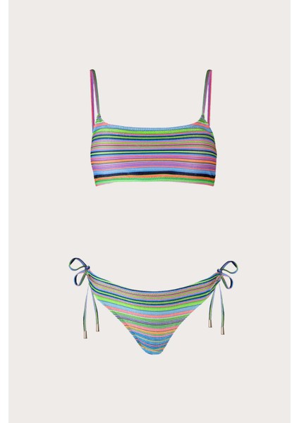 40734 Yeşil Simli Bikini Takımı modelleri