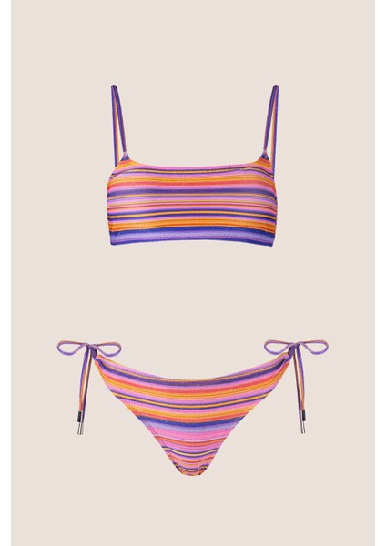 40734 Pembe Simli Bikini Takımı