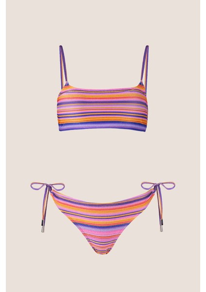 40734 Pembe Simli Bikini Takımı