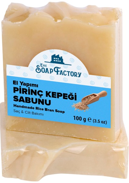 İpek Seri El Yapımı Pirinç Kepeği Sabunu 100 g - Vegan - Lüks - Çevre Dostu - Bütün Cilt Tiplerine Uygun - Soğuk Sıkım - Üstün Cilt Bakımı - Bitkisel