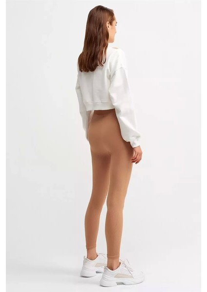 Kadın Camel Fitilli Dikişsiz Tayt (P3576-07) fiyatları