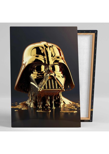 Star Wars Altın Jedi Maskı Gold Liquid Mask Kanvas Tablo