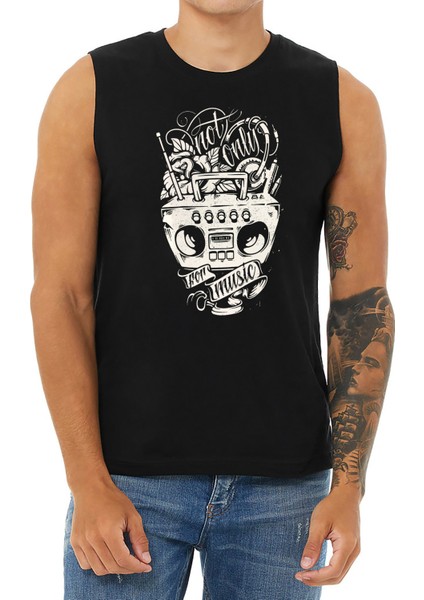 Music Tank Top Kolsuz Sporcu Tshirt