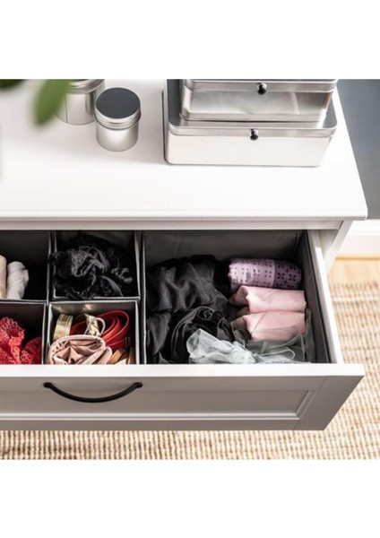 Skubb Çekmece Içi Düzenleyici Kutu Seti, Koyu Gri ( 6 Parça Set) fırsatları