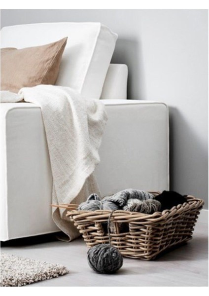 Rattan Sepet Ölçü 36X51X17 cm Meridyendukkan Gri Renk El Yapım Sepet,kutu,düzenleyici Rattan fiyatları