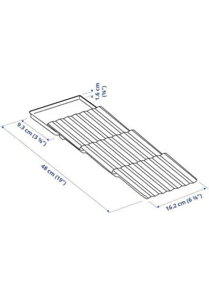 Uppdatera Çekmece Içi Düzenleyici Baharatlık Antrasit 20X50CM modelleri