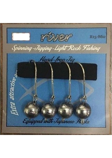Hareketli Iğnesiz Jig Head Kurşunu 4 Parça - 5 gr