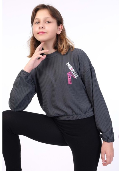 Toontoy Kız Çocuk Baskılı Sweatshirt