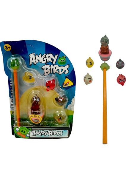 PopŞeker Angry Birds Mini Karakterler ve Kalem Süsleri Angry Birds Oyuncakları