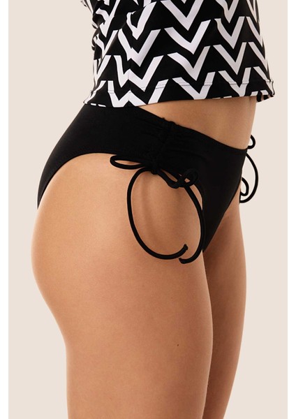 40660 Siyah Desenli Tankini