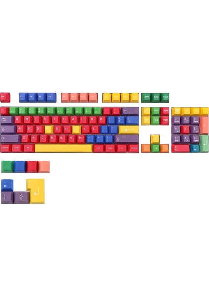 61 Için 112-KEY Pbt Rainbow Key Kapak Aksesuarları (Yurt Dışından)