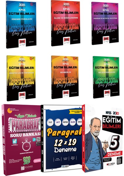 2023 Eğitim Bilimleri Seti+Polimer Paragraf Sb+Panem Paragraf Deneme+Panem Eğitim 5 Deneme