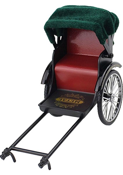 Rickshaw 1:12 Simülasyon Tentesi Dekorasyon Metal Model Oyuncak Boy Kırmızı 20CMX14CMX8CM (Yurt Dışından)