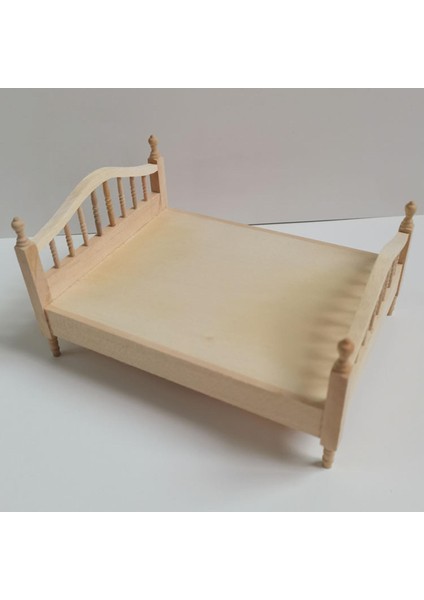 Mini 1:12 Dollhouse Çift Kişilik Yatak Kahverengi Ev Mobilyaları Yatak Olmadan Çıkarılabilir (Yurt Dışından) fırsatları