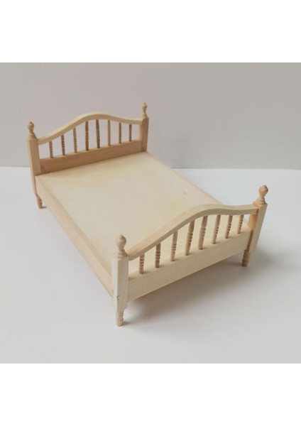 Mini 1:12 Dollhouse Çift Kişilik Yatak Kahverengi Ev Mobilyaları Yatak Olmadan Çıkarılabilir (Yurt Dışından) indirimleri