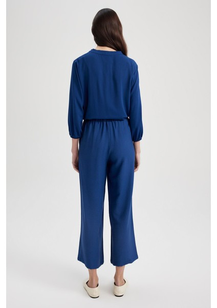 Traditional Geniş Paça Keten Görünümlü Pantolon X6701AZ22SM