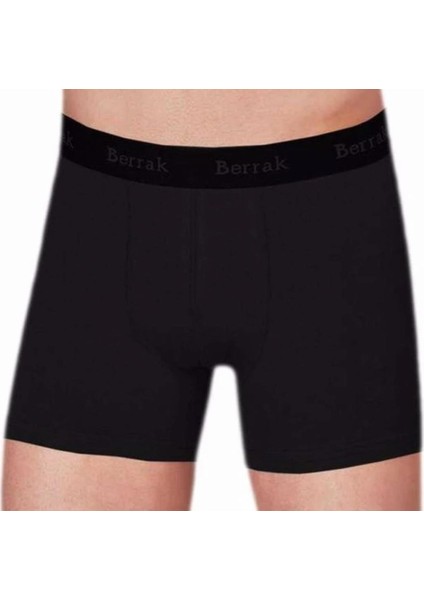 Erkek 6"lı Siyah Likralı Modal Boxer 4476