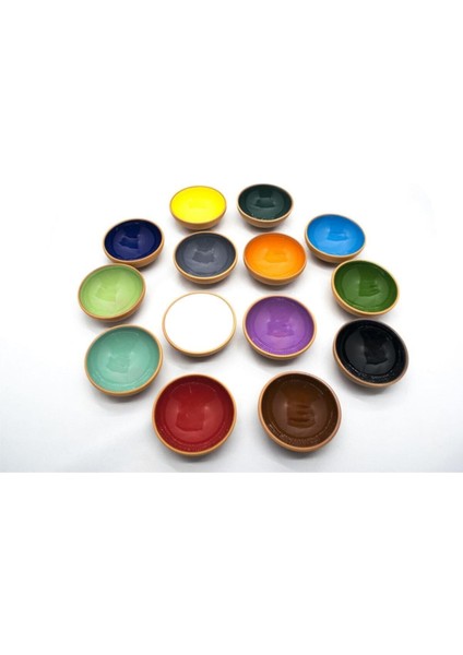 Toprak Kase Reçellik, Sosluk, Çerezlik Rengarenk 14' Lü - 10 cm