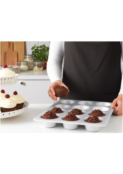 Kek-Muffin Kalıbı 38x29 Cm Meridyendukkan Yapışmaz Yüzey