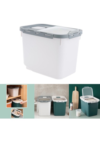 Pirinç Saklama Kabı Yeniden Kullanılabilir Tahıl Kutusu 33 x 23 x 25 cm. (Yurt Dışından)