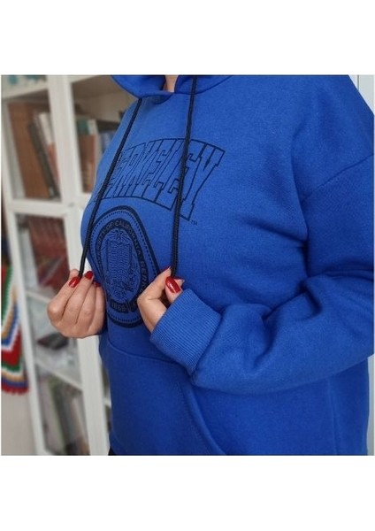 3 Iplik Şardonlu Kapüşonlu Sweatshirt