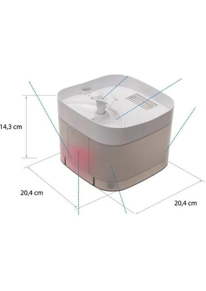 Aquael Comfy Drinker Catspring Sensörlü Otomatik Su Kabı 2500ML