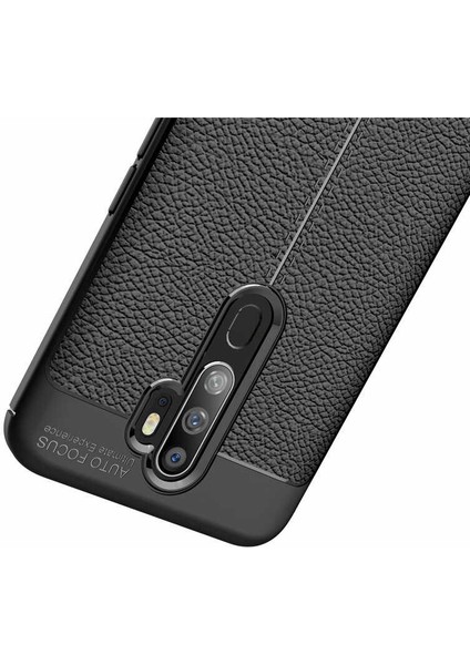 Oppo A5 2020 Kılıf Deri Görünümlü Niss Silikon Kapak modelleri
