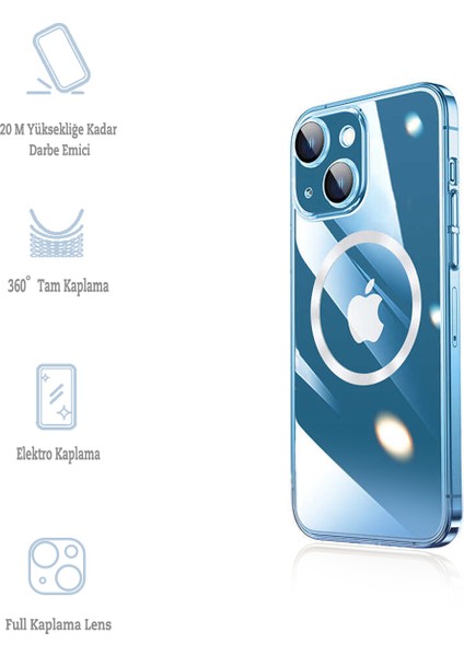 Apple iPhone 13 Kılıf Kamera Korumalı Magsafe Tam Koruyucu Kılıf