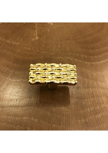 Hasır Kulp Altın Düğme (2 Adet)