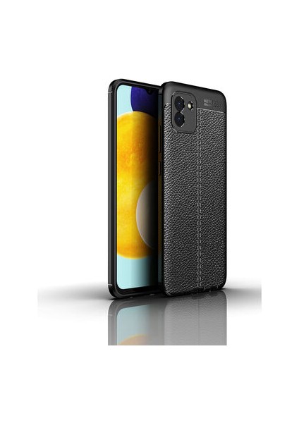 Galaxy A03 Kılıf Deri Görünümlü Niss Silikon Kapak