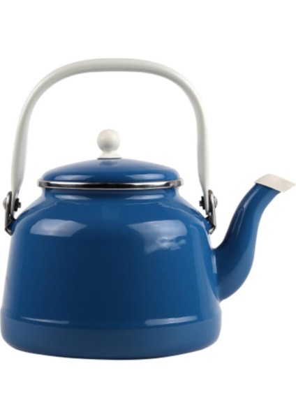 Emaye Vintage Üstten Saplı Mavi 3,5 Litre Demlik