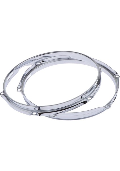 Die Cast Square Drum Hoop Set Çifti 10 "6 Delikli 1.5mm Kalınlık Krom (Yurt Dışından)