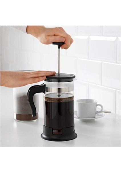 Siyah Cam French Press 1lt